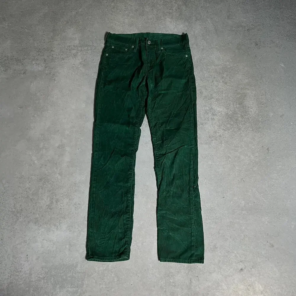 Levi’s 511 Slim Fit Mens Corduroy Pants 30x32 Green Stretch 5 Pocket Jeans